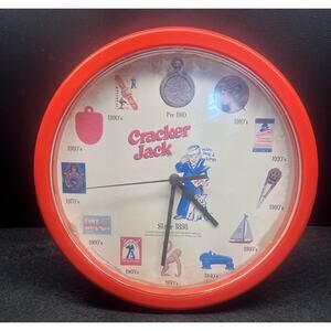 CRACKER JACK Wall CLOCK‎ Through The Years Sailor Jack & Bingo Works